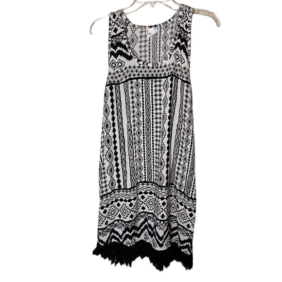 O’ragedus 100% Rayon Tank Dress With Fringe Trim - Picture 1 of 8